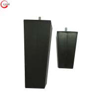 Black furniture square plastic sofa legs