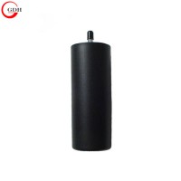 120mm black furniture plastic round sofa legs with screw