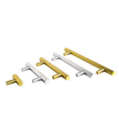 Cabinet Pull Handles Drawer Pulls Square T Bar Gold Brushed Nickel Kitchen Cupboard Handles